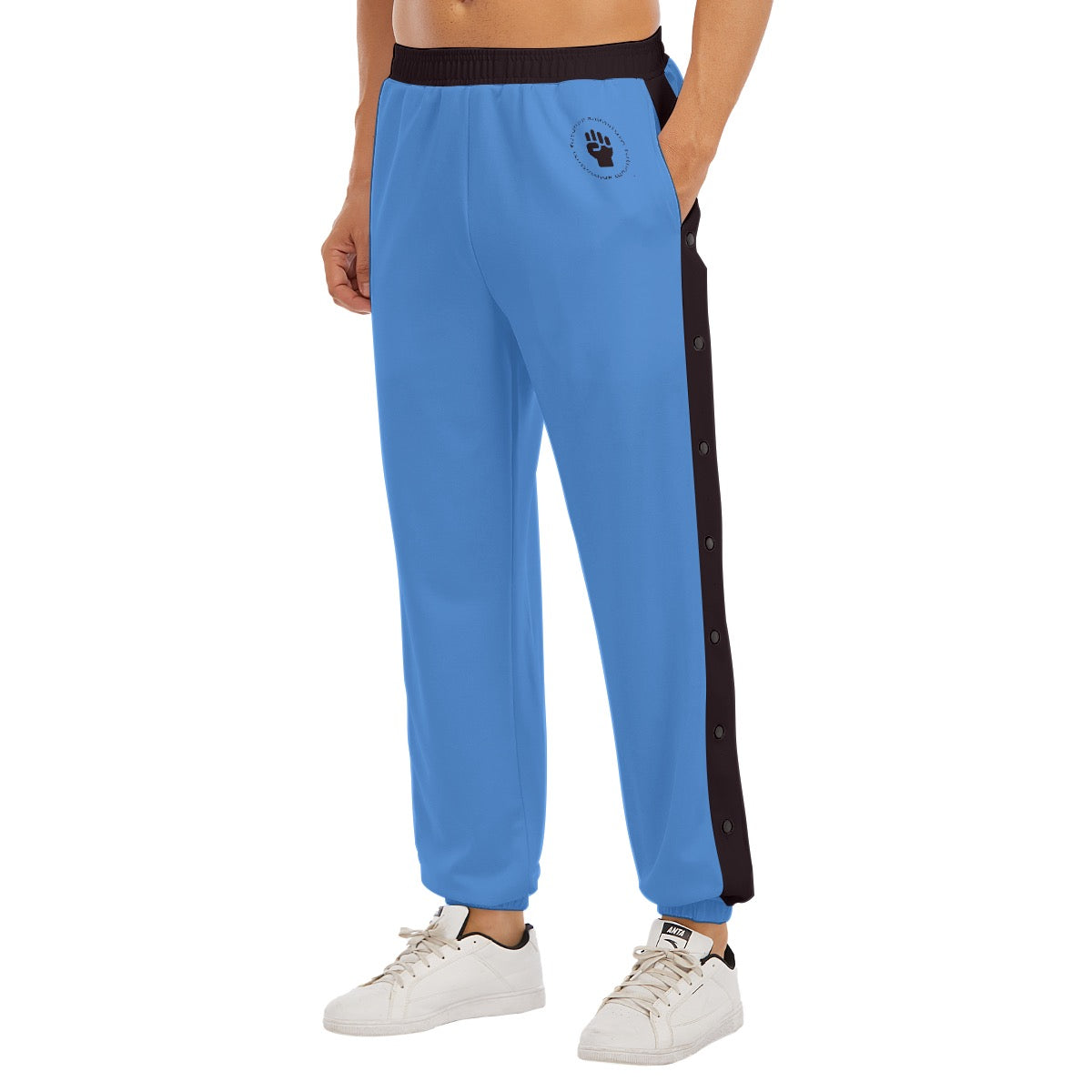 PECAN Futurum Animatum Basketball Sweatpants -- Blue PECAN Black
