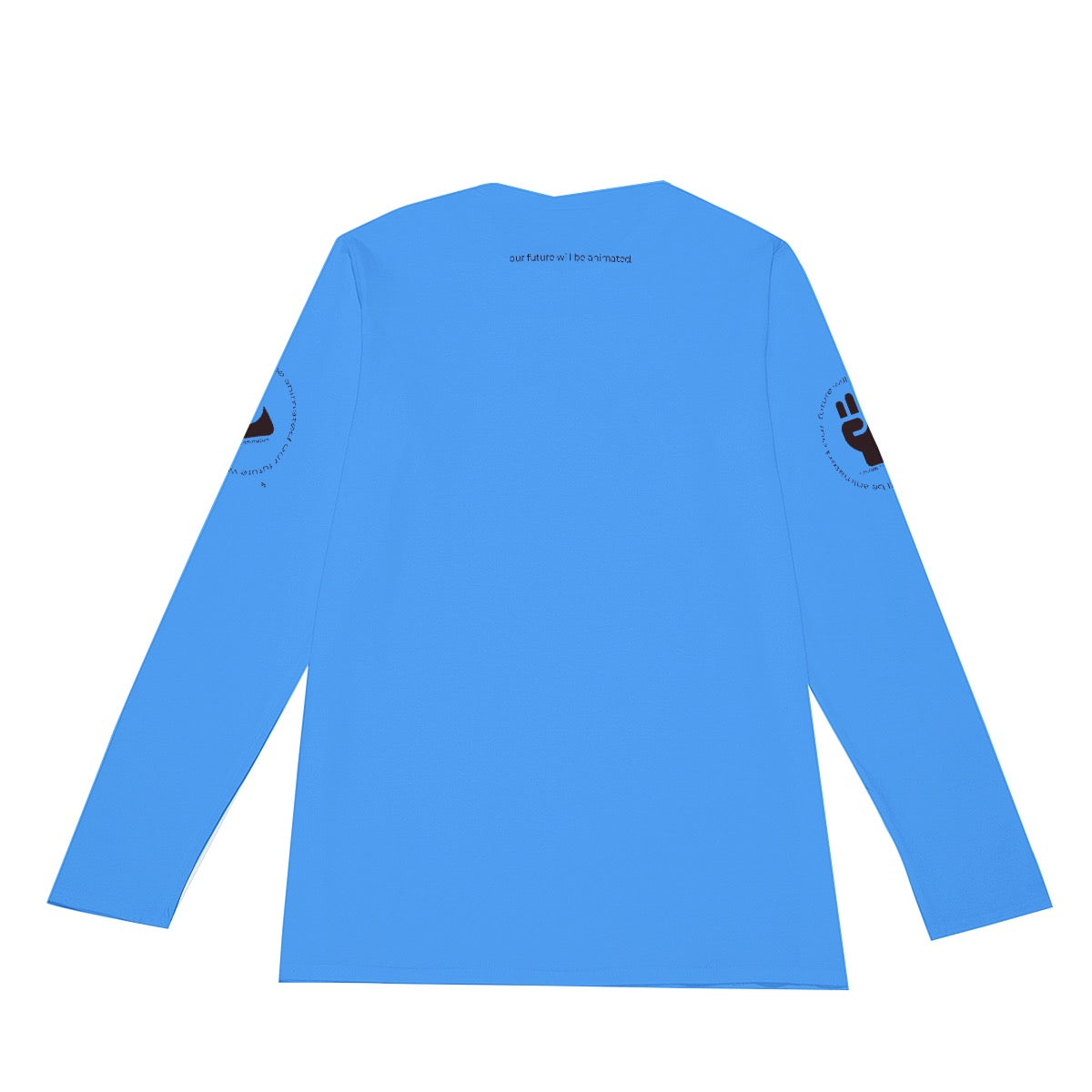 PECAN Design-Your-Own, Futurum Animatum Long Sleeve T-Shirt - Blue