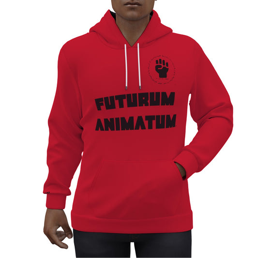 PECAN Design-Your-Own Futurum Animatum Eco-friendly Hoodie -- Red