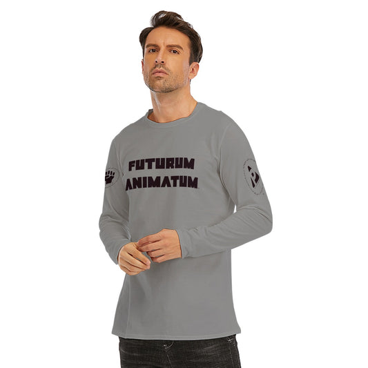 PECAN Design-Your-Own, Futurum Animatum Long Sleeve T-Shirt - Gray
