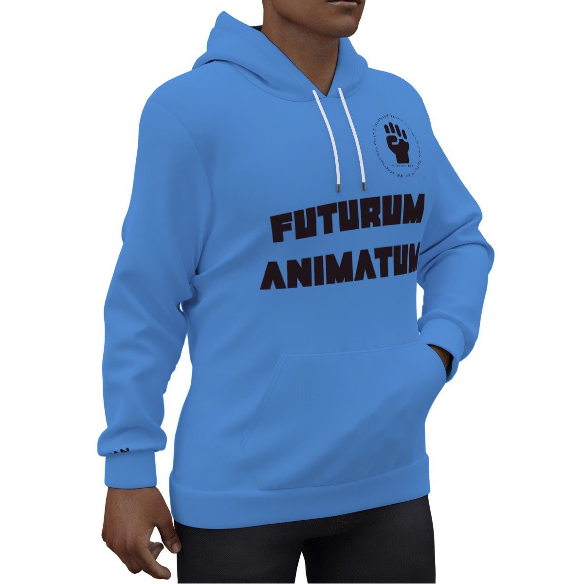 PECAN Design-Your-Own Futurum Animatum Eco-friendly Hoodie -- Blue