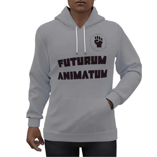 PECAN Design-Your-Own Futurum Animatum Eco-friendly Hoodie -- Gray
