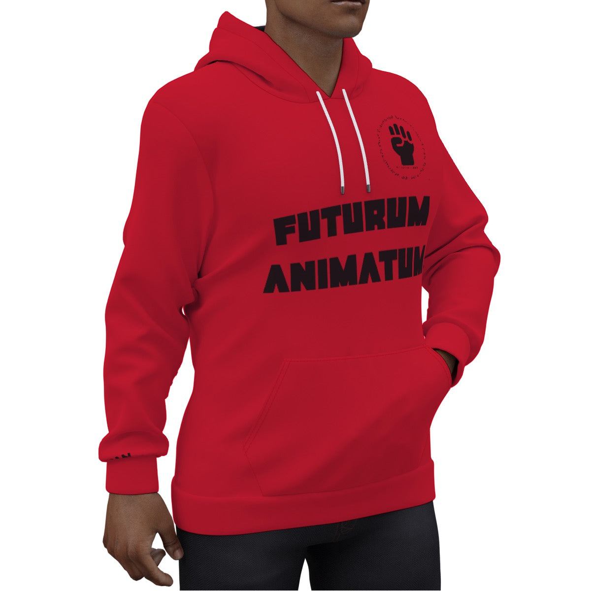 PECAN Design-Your-Own Futurum Animatum Eco-friendly Hoodie -- Red